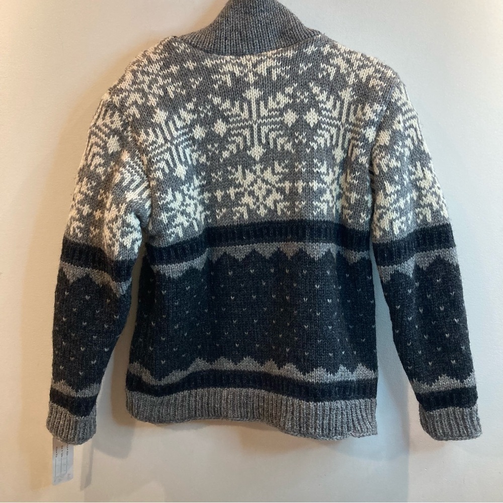 SHARANEL Sz S  Unisex Fleece Lined 100% Wool Outdoors Ski Sweater New with Tag - Picture 12 of 12
